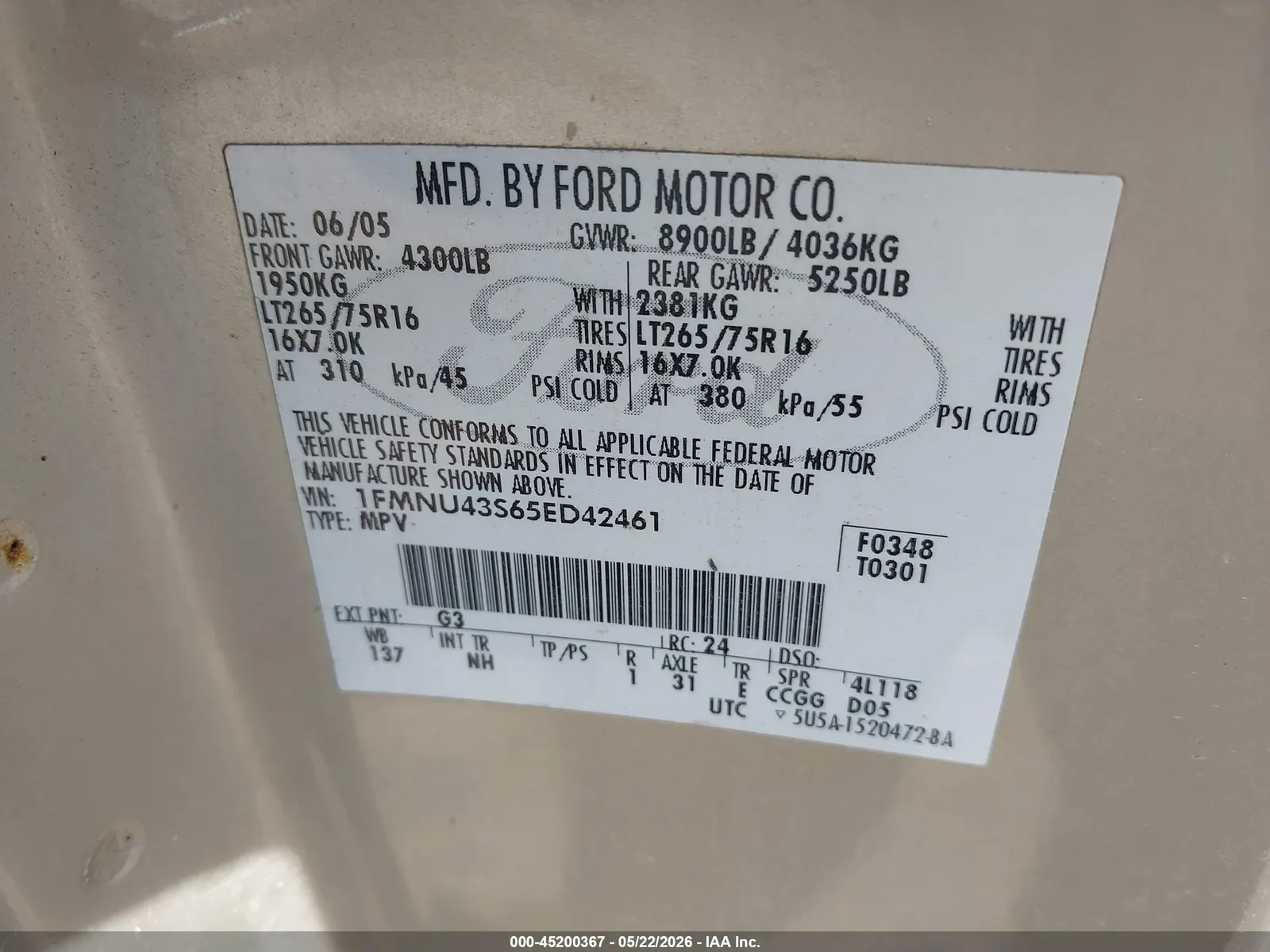 2005 Ford Excursion Limited