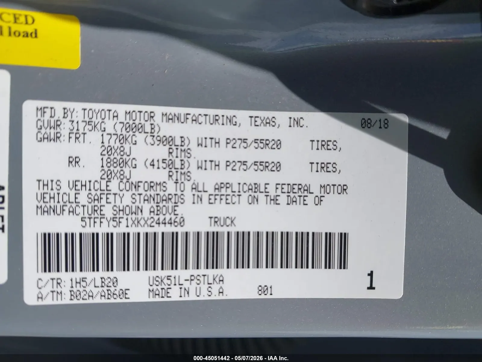 2019 Toyota Tundra 2WD Limited