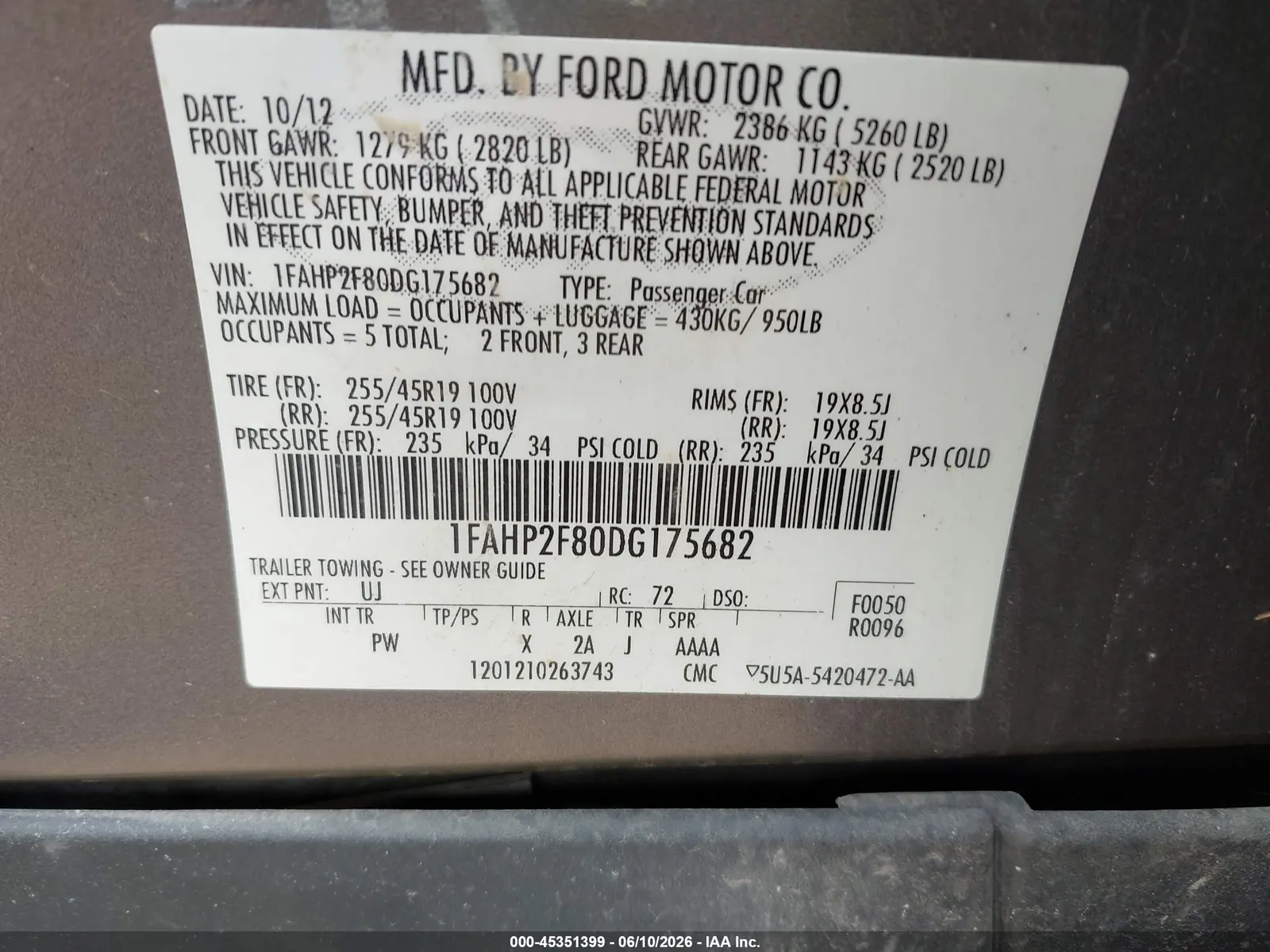 2013 Ford Taurus Limited