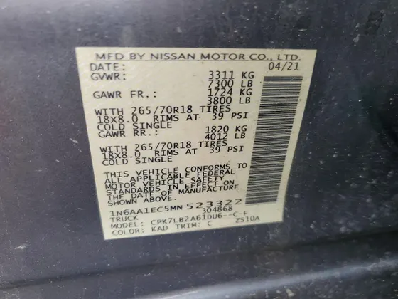2021 Nissan Titan SV