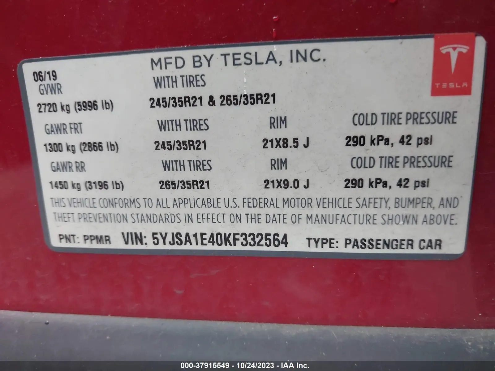 2019 Tesla Model S 100D
