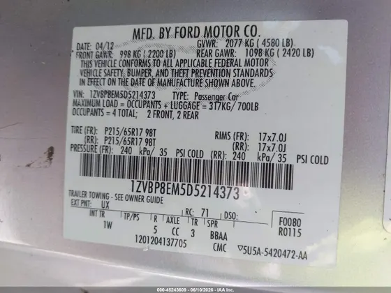 2013 Ford Mustang V6