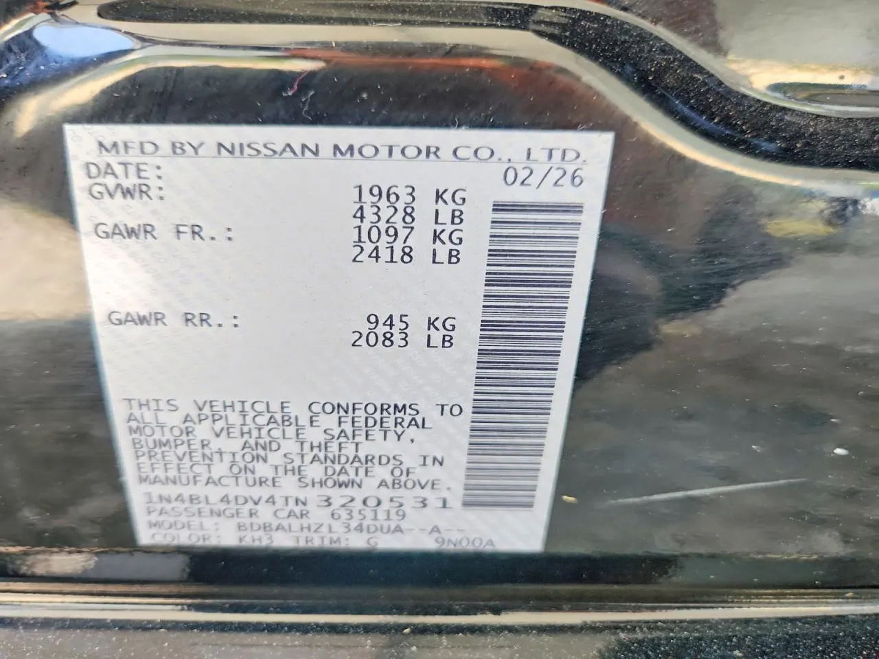 2026 Nissan Altima SV