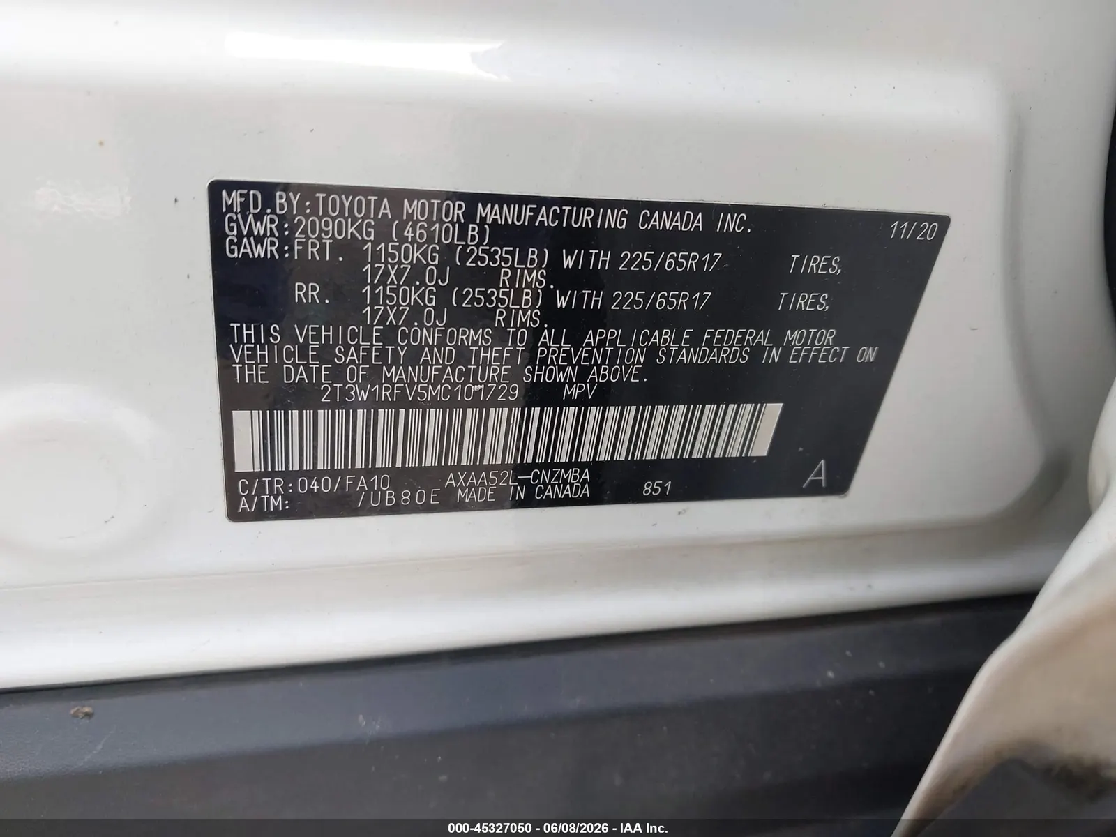 2021 Toyota RAV4 XLE