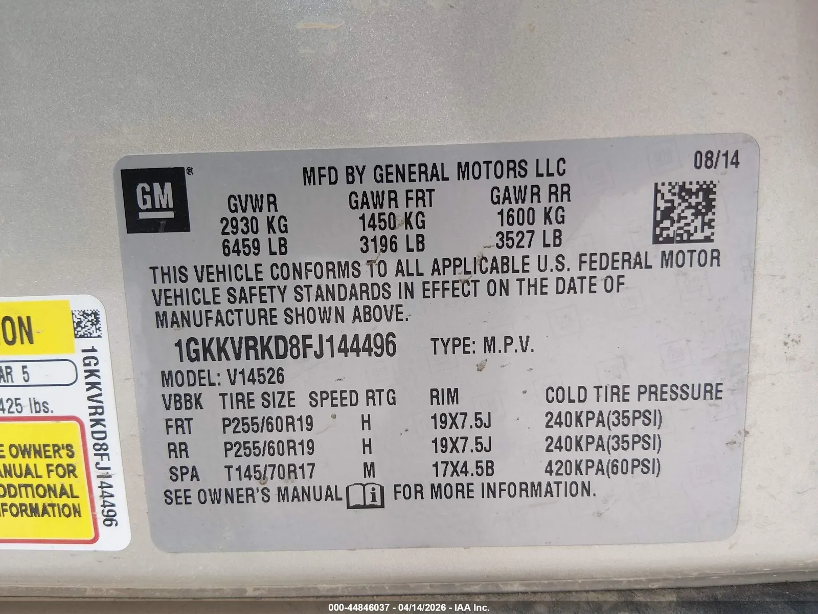 2015 GMC Acadia SLT