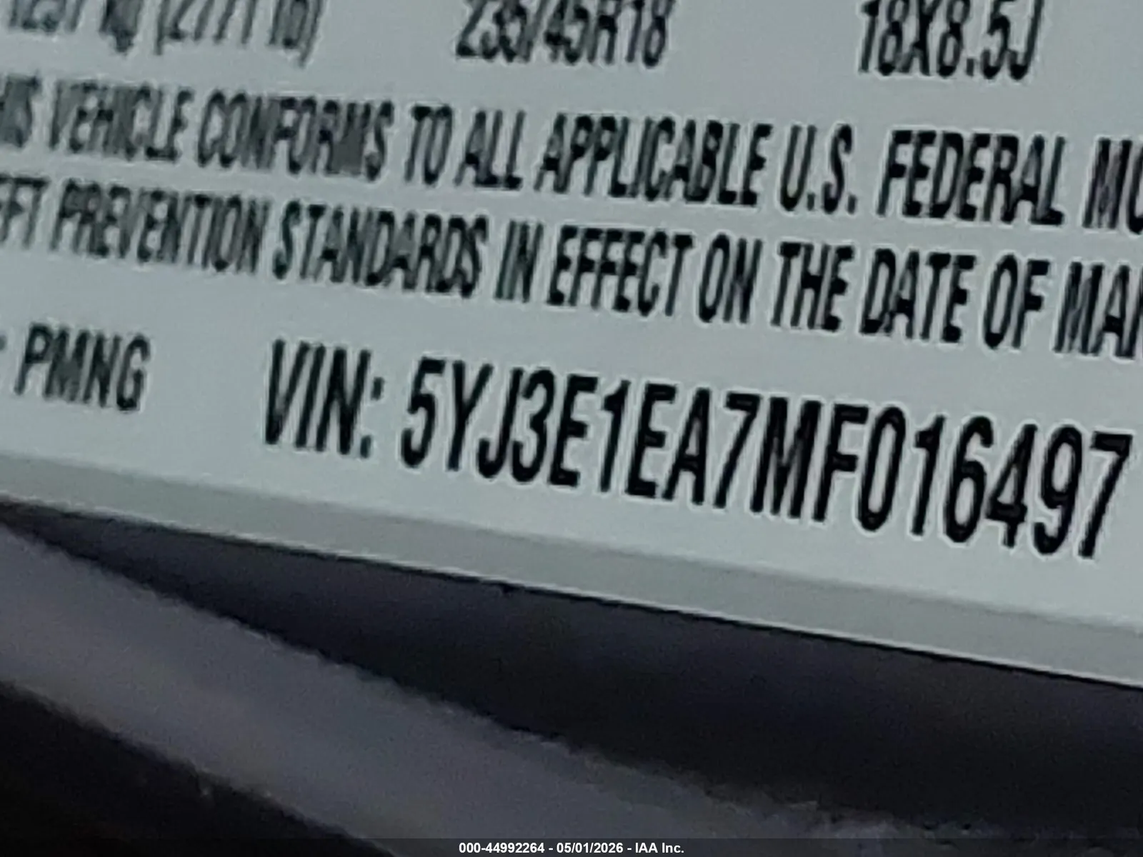 2021 Tesla Model 3 Standard Range Plus