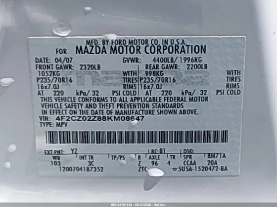 2008 Mazda Tribute Grand Touring