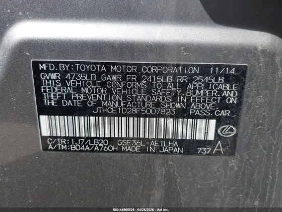 2015 Lexus IS 350