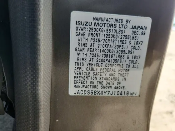 2000 Isuzu Trooper S