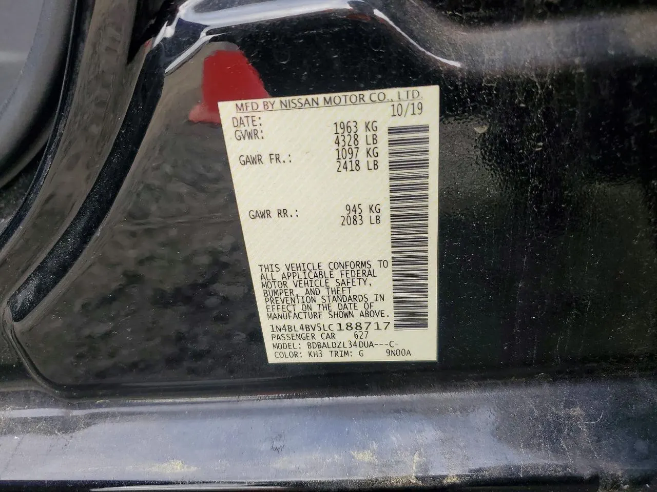 2020 Nissan Altima 2.5 S