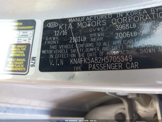 2017 Kia Forte5 LX